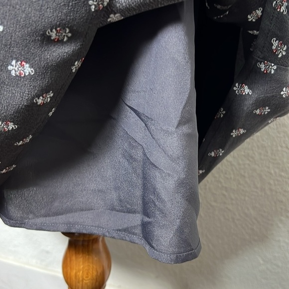 Garnet Hill Gray Viscose Blend Lined Midi Skirt with Pockets Size 10 - Picture 5 of 9